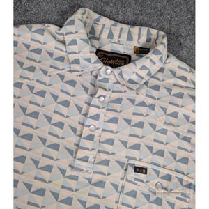 Howler Bros Ranchero Jacquard Polo Shirt Mens XL Geometric  Pearl Snaps